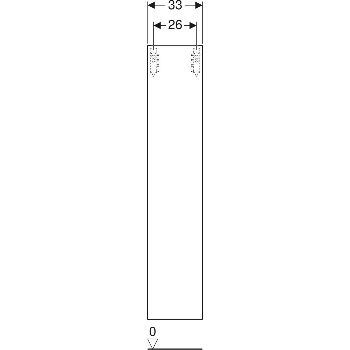 Ifö Elegant högskåp med en dörr: B=33cm, H=165cm, T=36.6cm, Mörkgrå