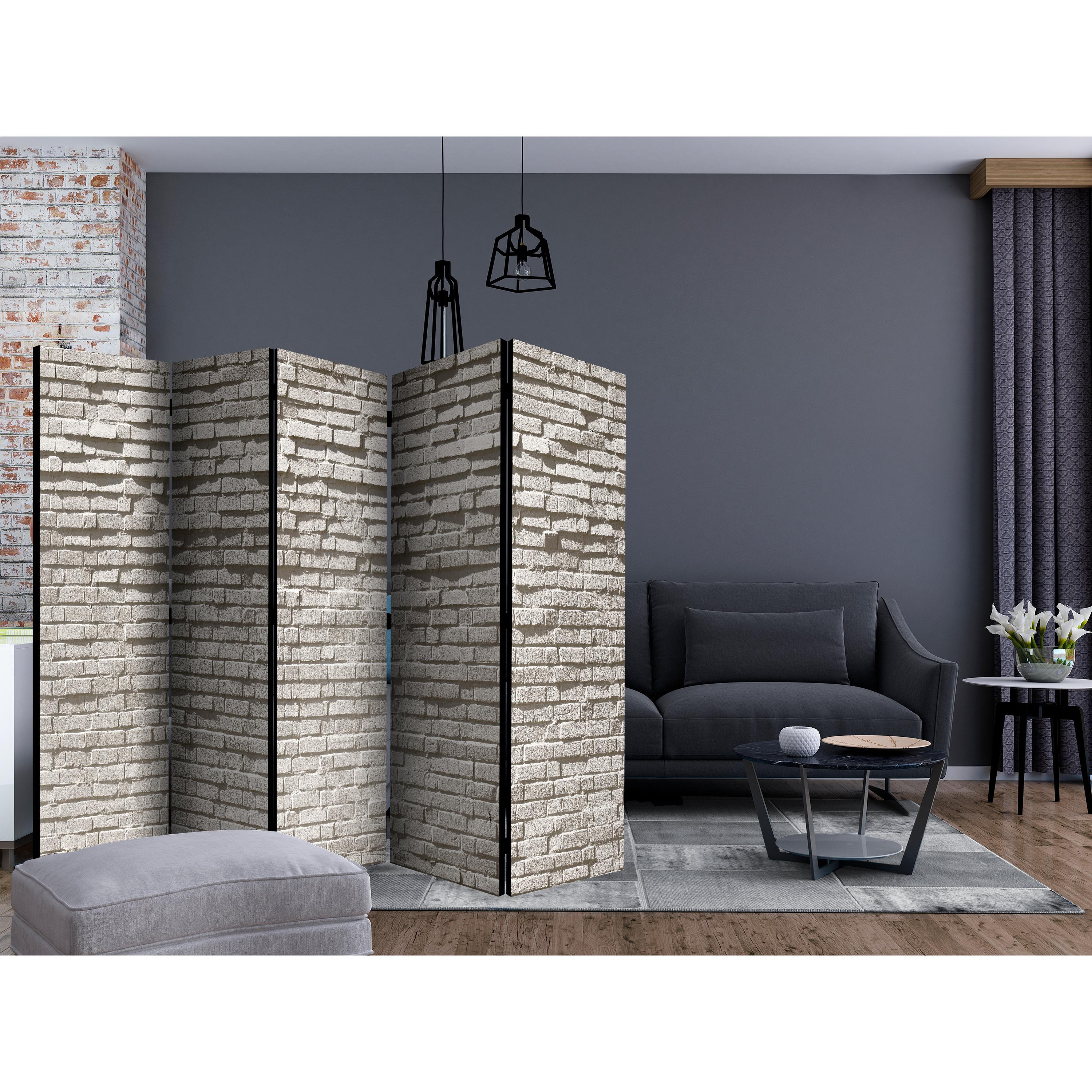 Rumsavdelare Skärmvägg Arkiio Brick Wall Minimalism II 225x172 cm