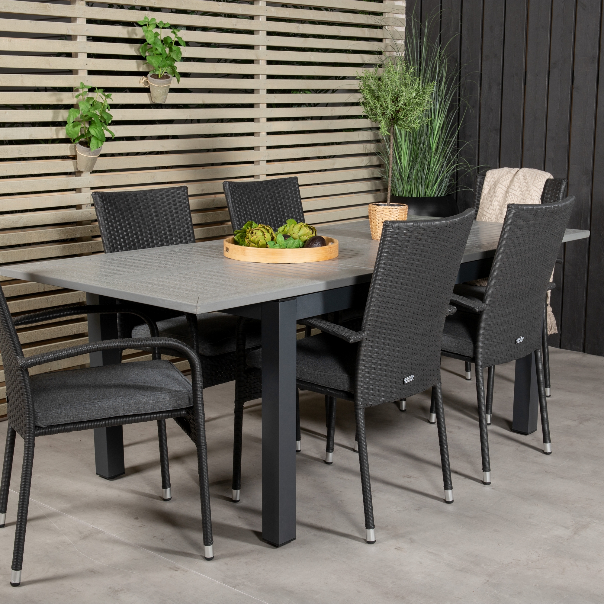 Matgrupp Venture Home Aleyna 160/240 med 6 Asta Stolar