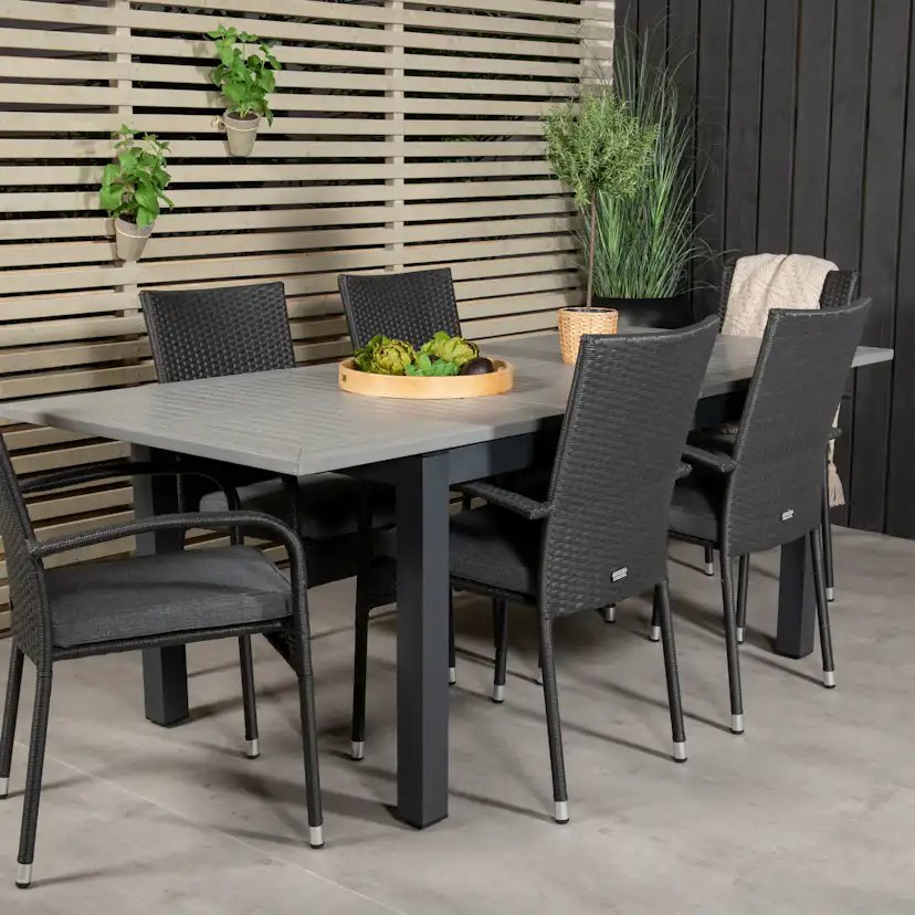 Matgrupp Venture Home Aleyna 160/240 med 6 Asta Stolar