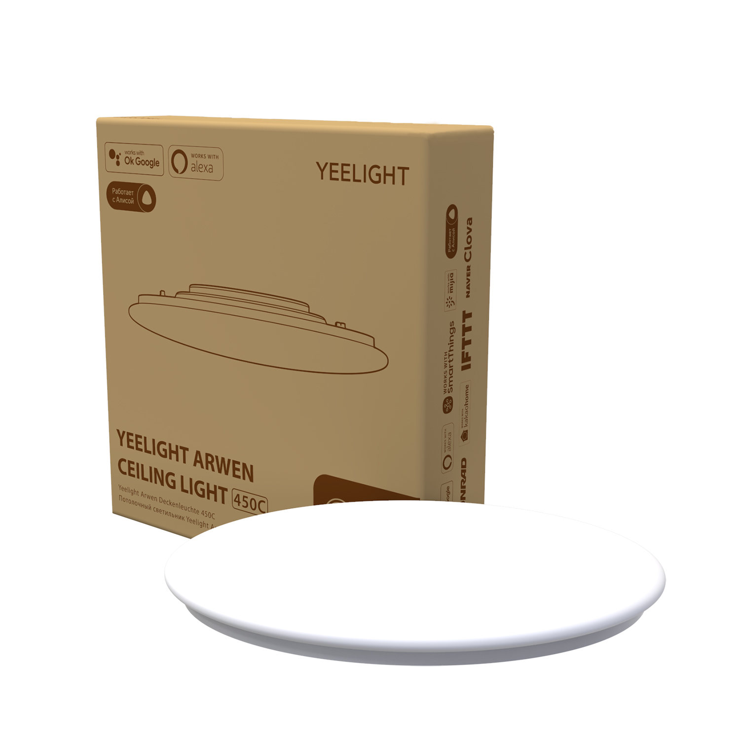 Taklampa Yeelight Arwen 450C, Vit- Smart Belysning