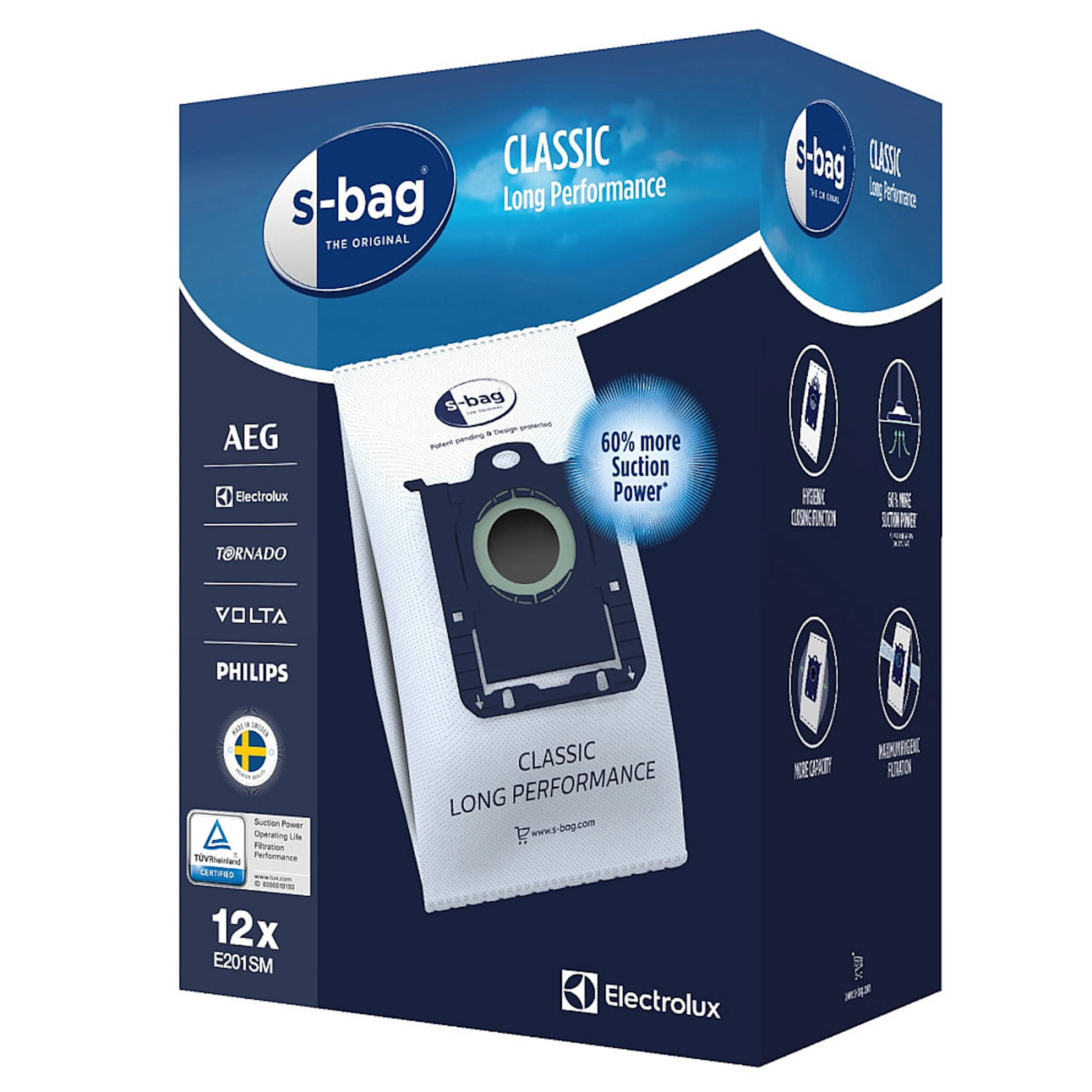 Dammsugarpåse Electrolux E201SM S bag Classic Long Performance