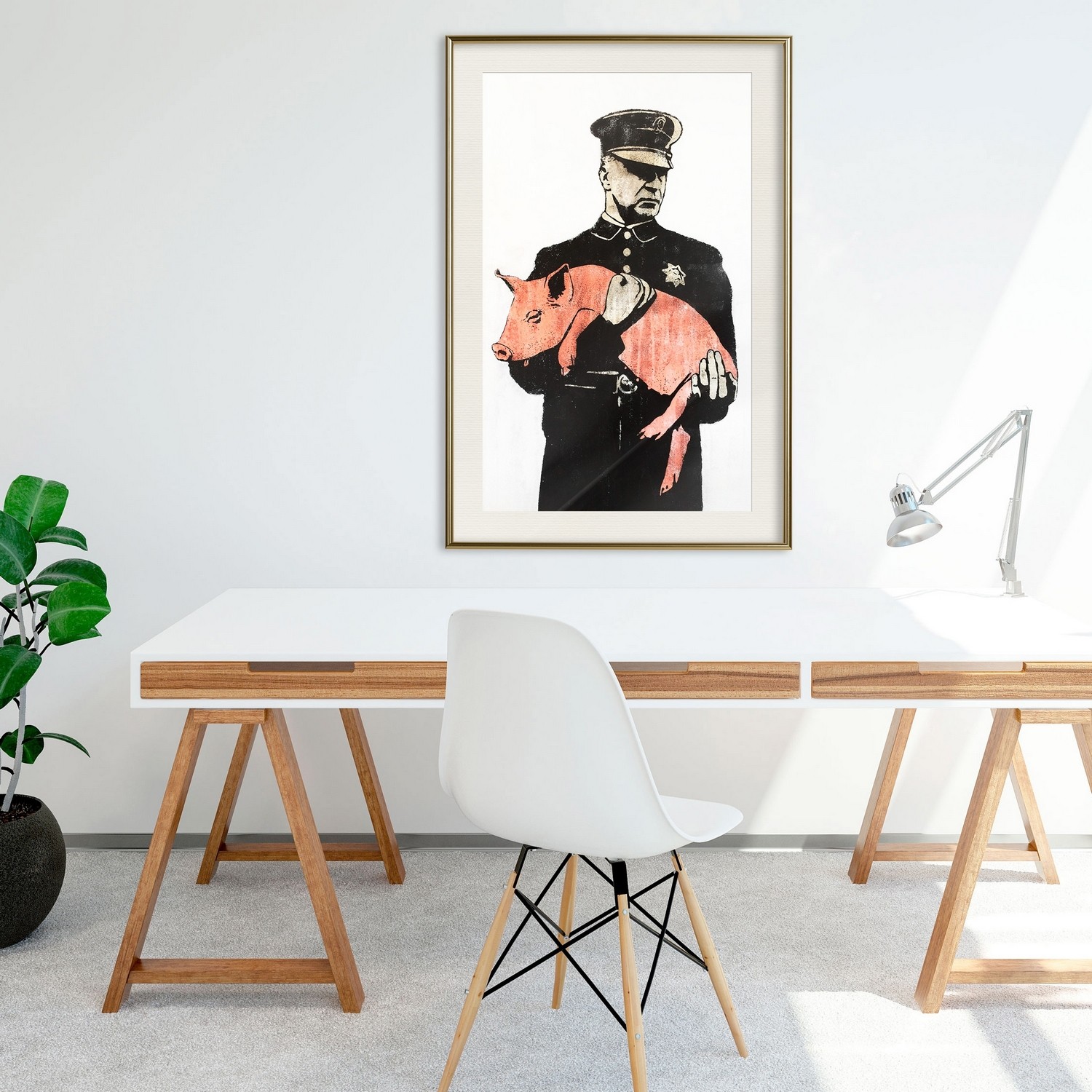 Poster Artgeist Affisch Police Pig