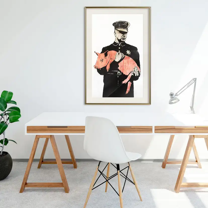 Poster Artgeist Affisch Police Pig