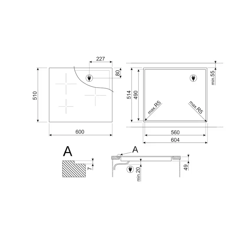Induktionshäll Smeg Universal SI2M7643D
