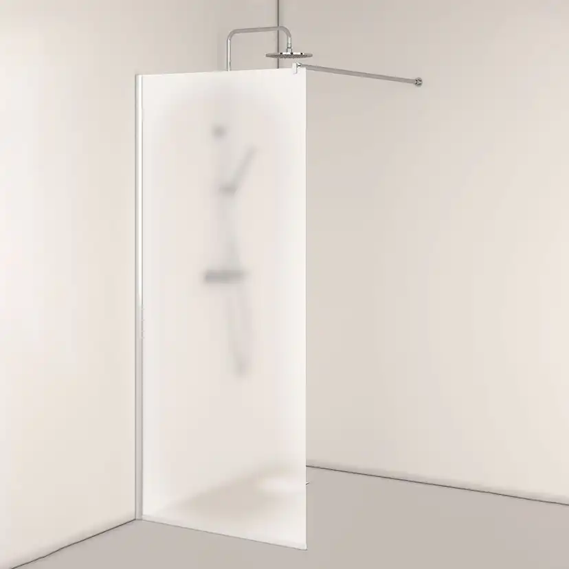 Duschvägg Hafa Igloo Pro I-WALL 70 FROST NAT Glas: Frostat glas, Profil: Aluminium, B: 675 mm