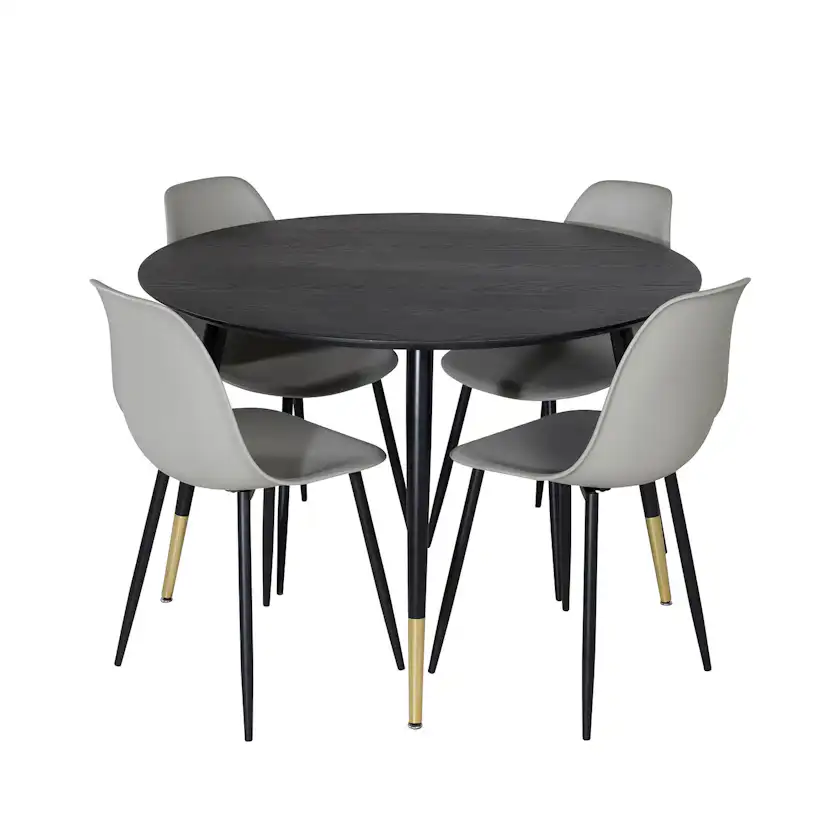 Matgrupp Venture Home Dipp Ø115 cm med 4 Polar Plast Stolar