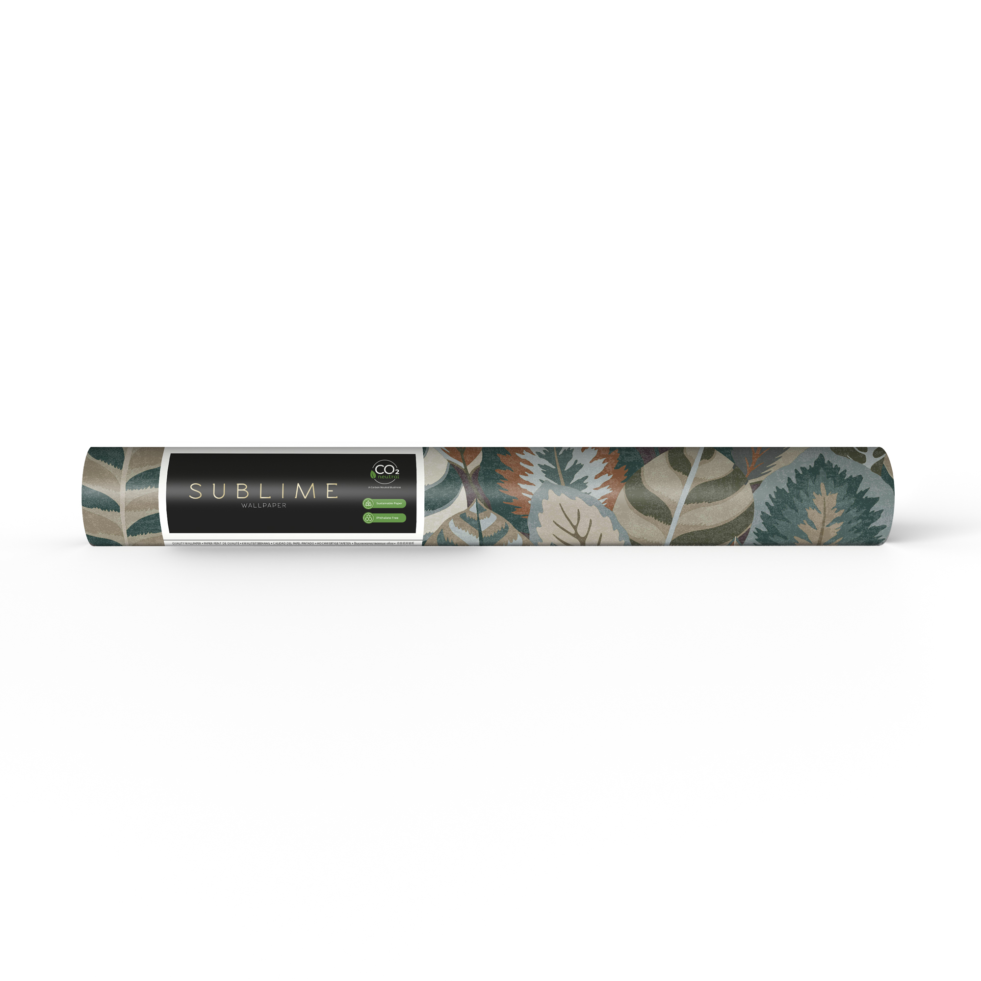 Tapet Sublime Arty Leaves Grn/bl/terra 121126