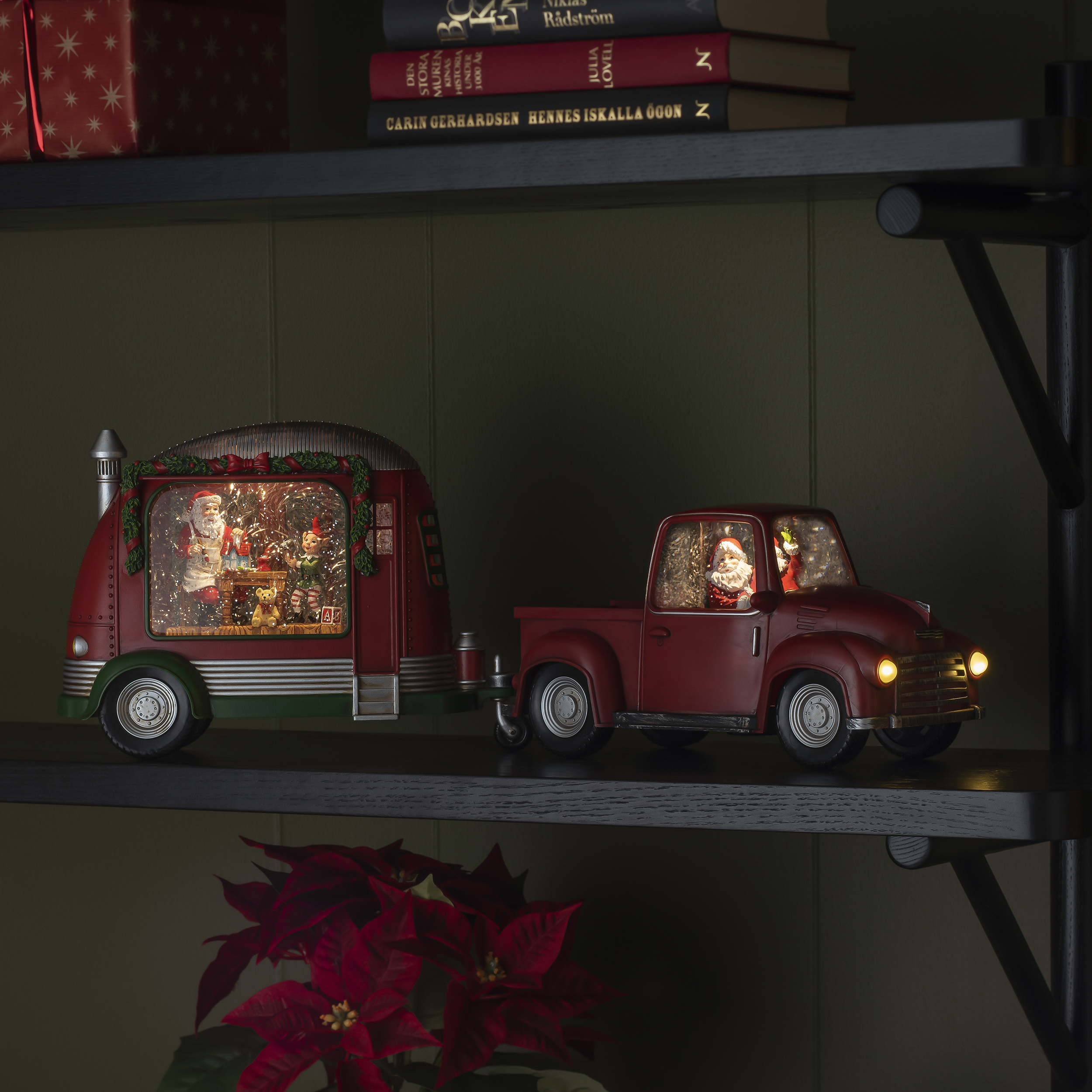 Juldekoration Gnosjö Konstsmide Husvagn med Tomte