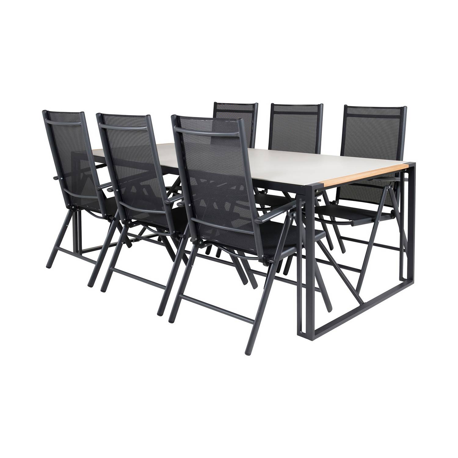 Matgrupp Venture Home Texas Matgrupp Utomhus 200cm med 6 Break Positionsstolar