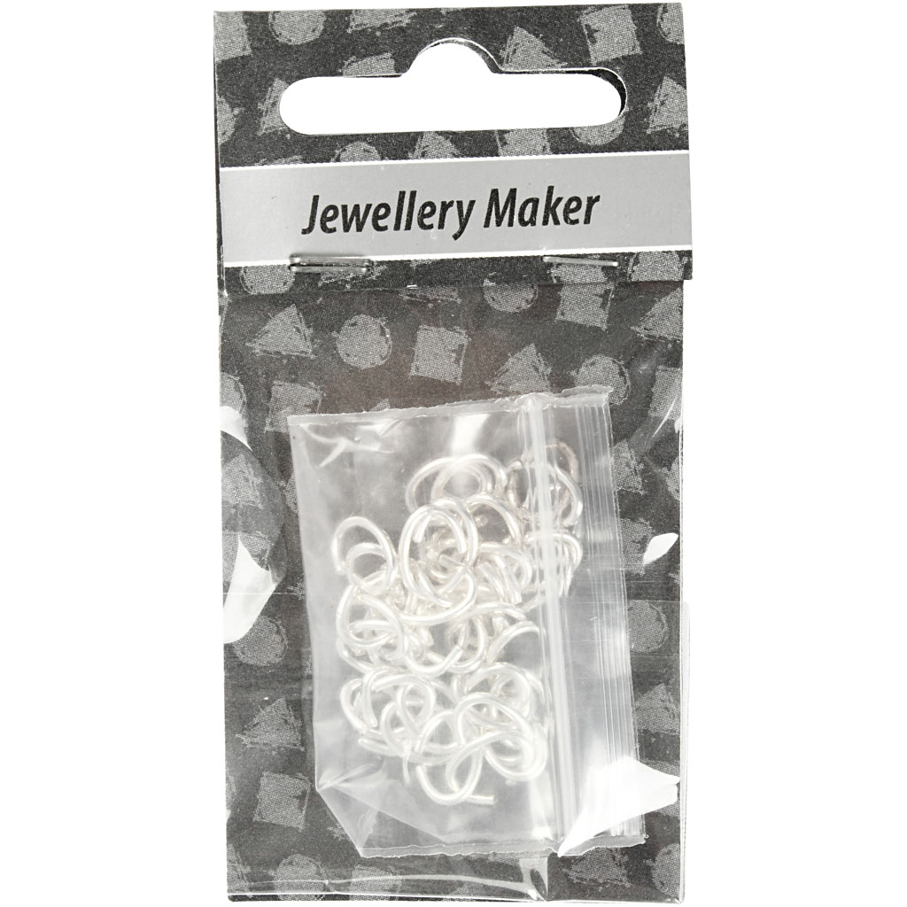 Ovala Ringar Creativ Company Försilvrad Tjocklek 1 mm 40 St/1 Förp