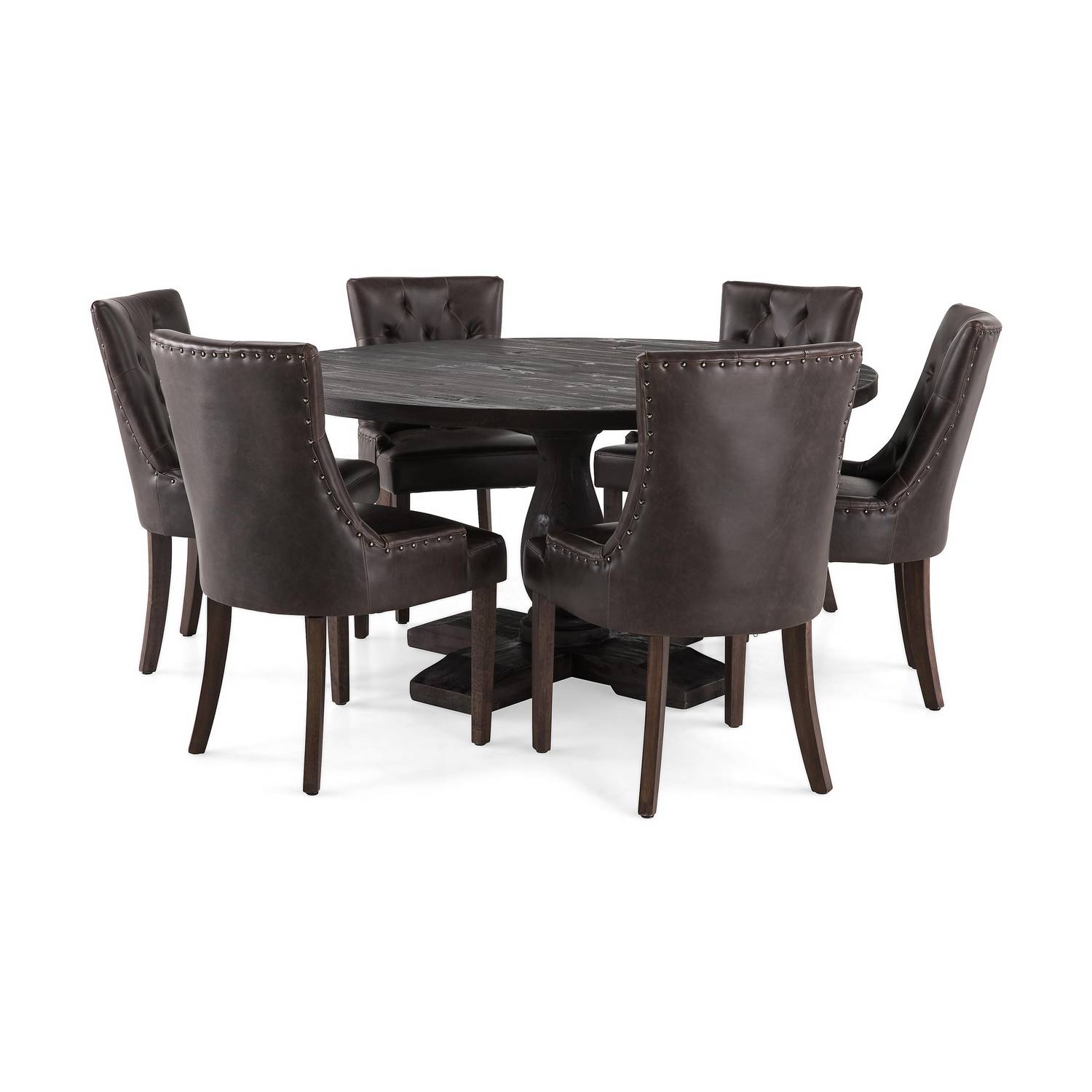 Matgrupp Bloomington Dijon Runt Matbord 150 cm med 6 Tuva Matstol