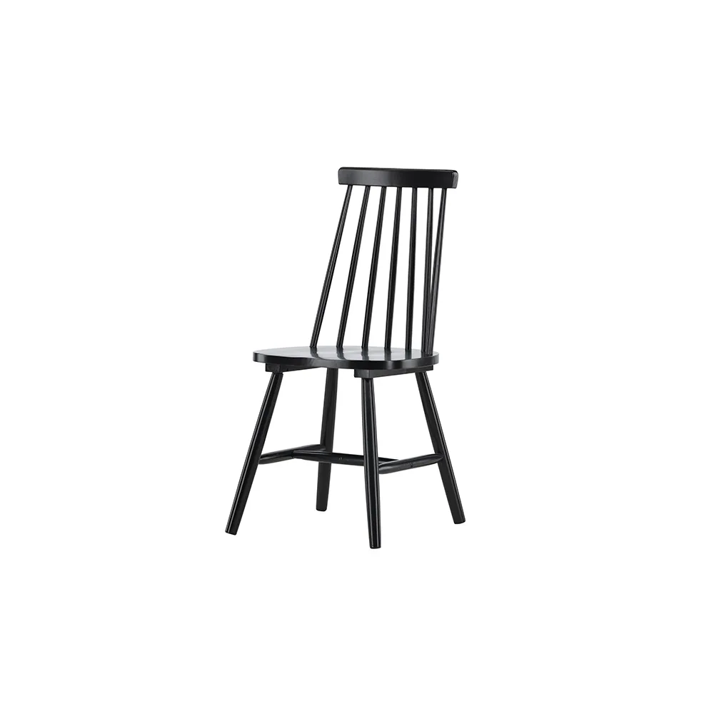 Lönneberga Dining Chair - Black / Black SOLID RUBBER WOOD Svart