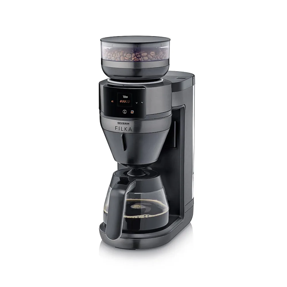 Helautomatisk filterkaffebryggare FILKA 2.0 med glaskanna KA 4854 Dark Inox