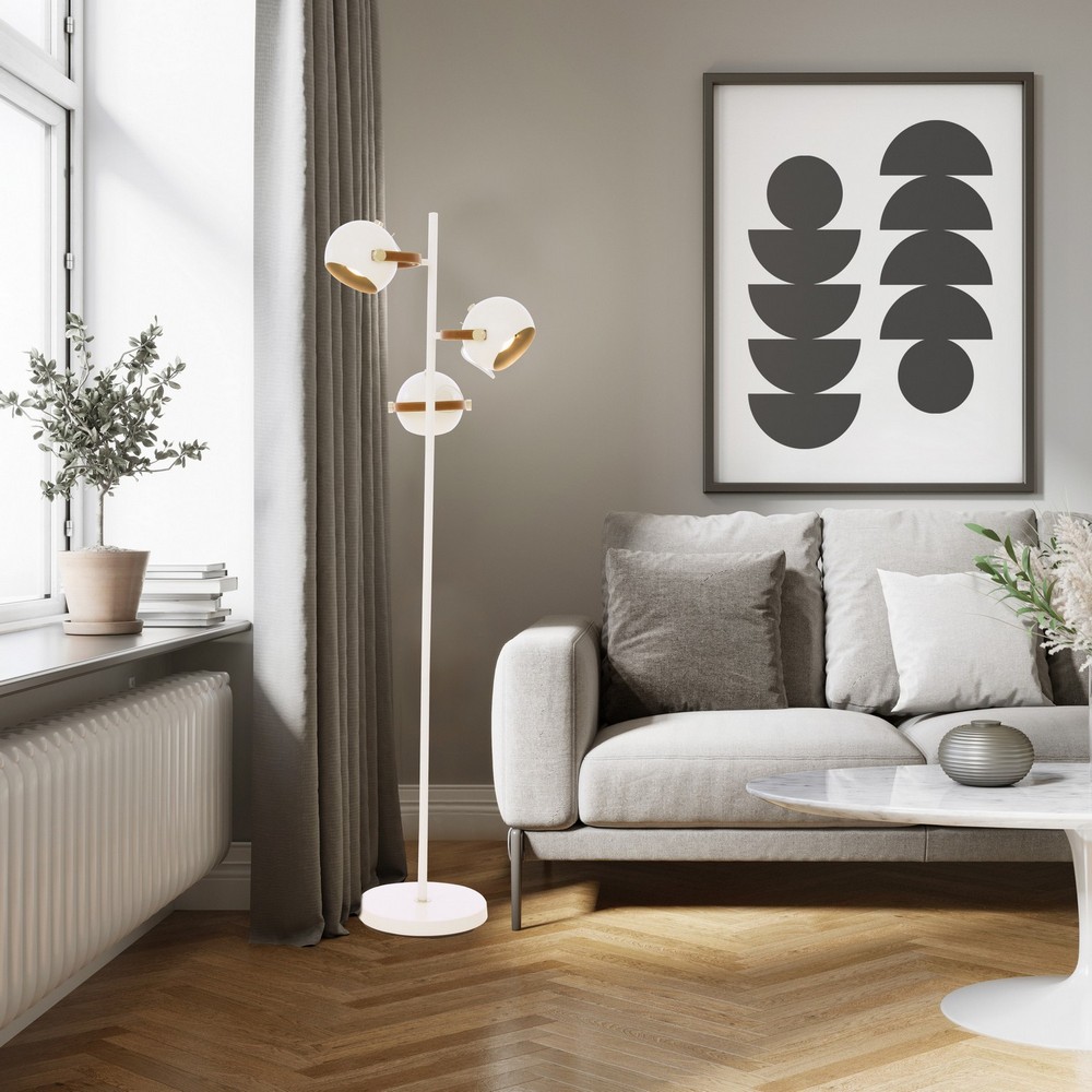 Golvlampa Aneta Bow 3-armad
