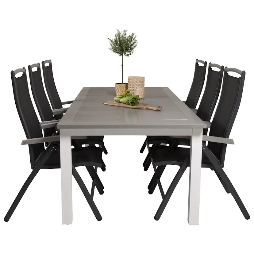 Matgrupp Venture Home Aleyna 224/324 med 6 Stolar