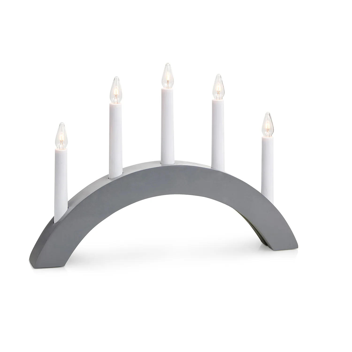 ATLE Träljusstake 5 Grå Grå