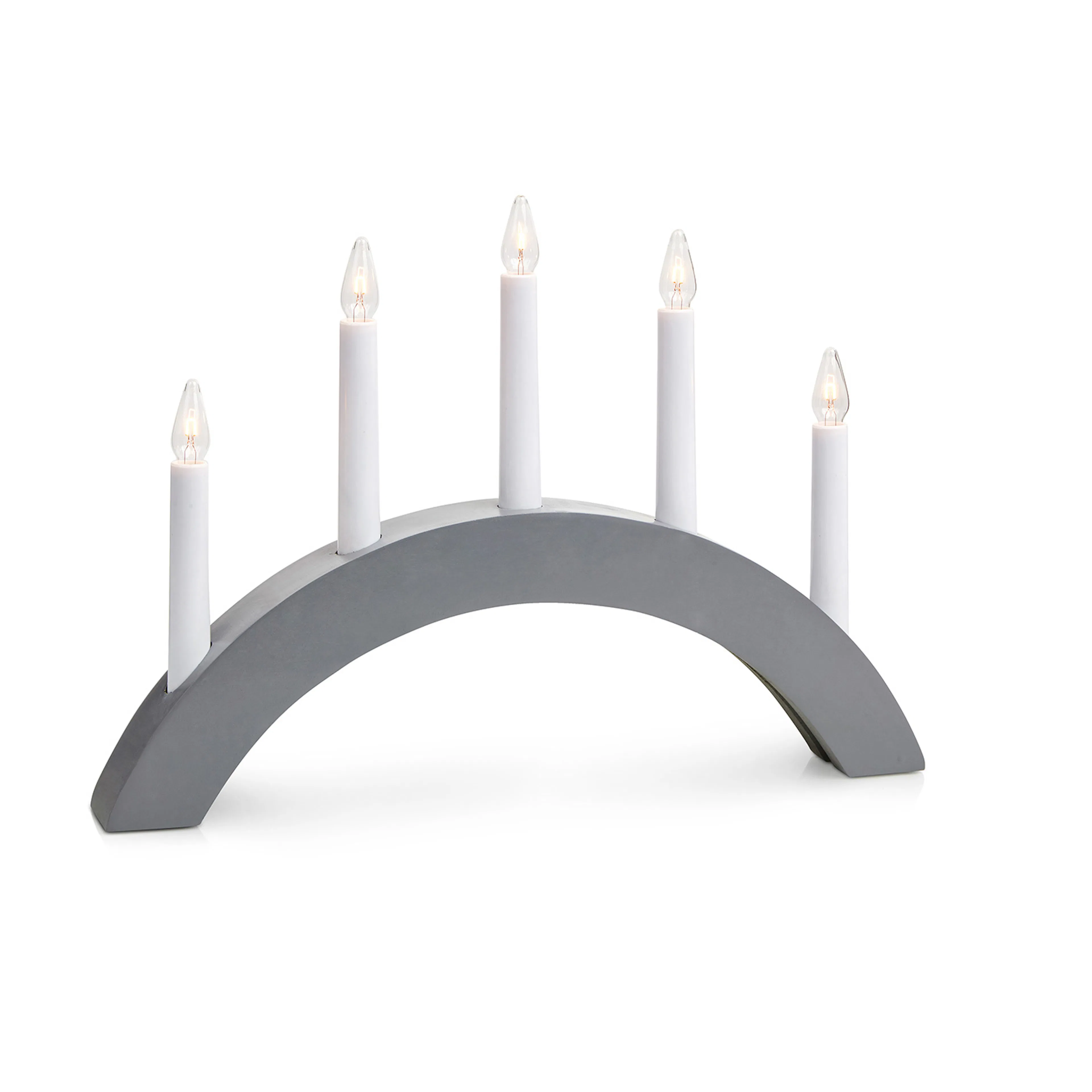 ATLE Träljusstake 5 Grå Grå