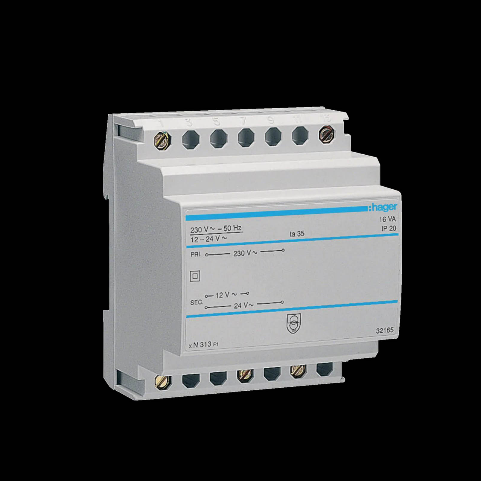 Skyddstransformator Hager 12/24 V AC