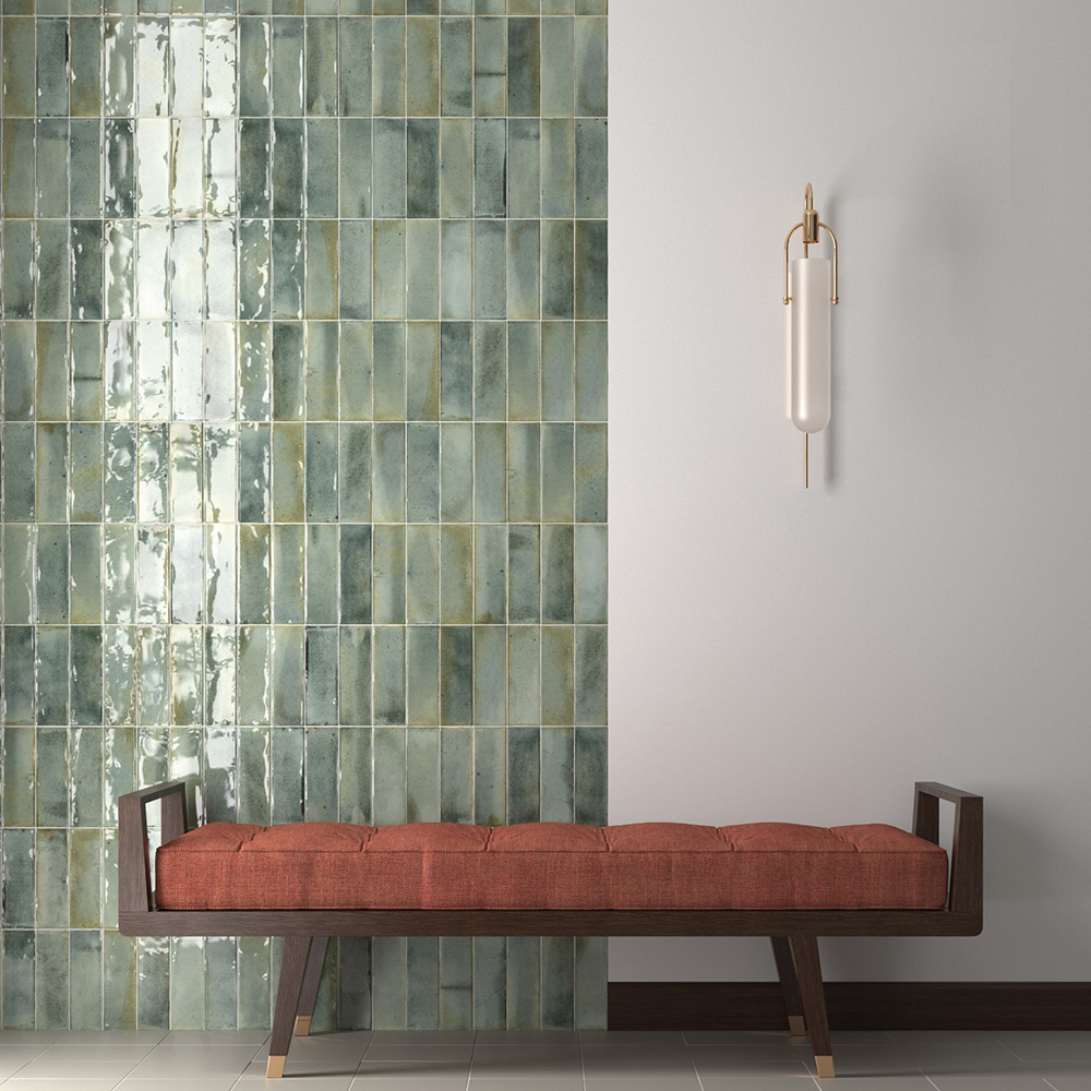 Kakel Lhådös Hanoi Celadon 6,5x20 cm