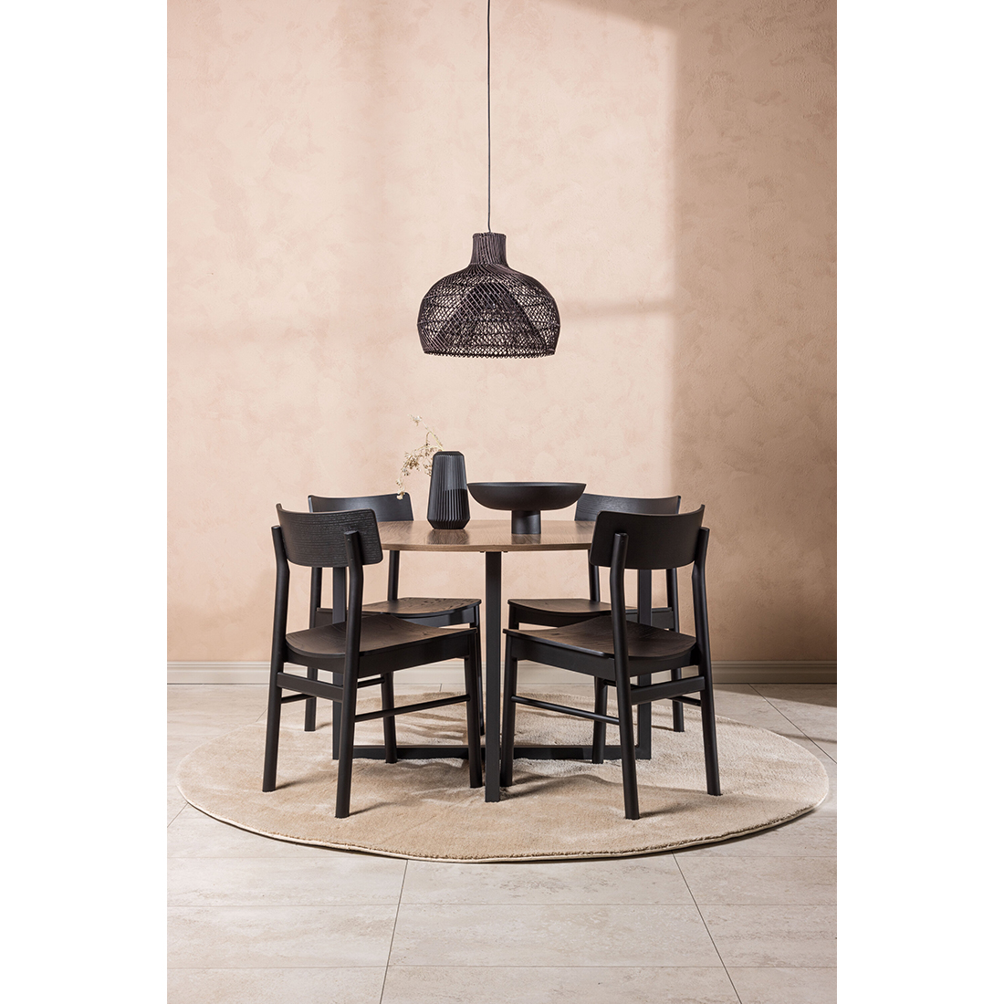 Matgrupp Venture Home Durango Ø120 cm med 4st Montros Matstolar