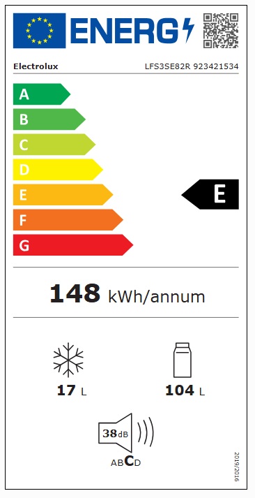 Integrerad Kyl med Frysfack Electrolux Serie 300 LFS3SE82R