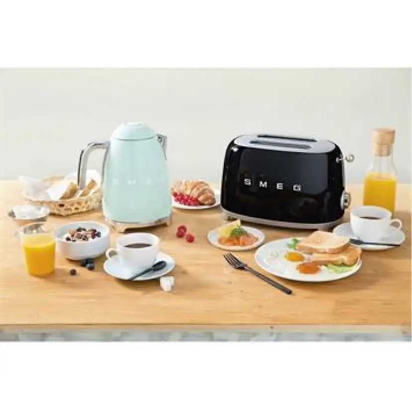 Vattenkokare Smeg KLF03BLEU Retro Svart med Rostfritt Stål