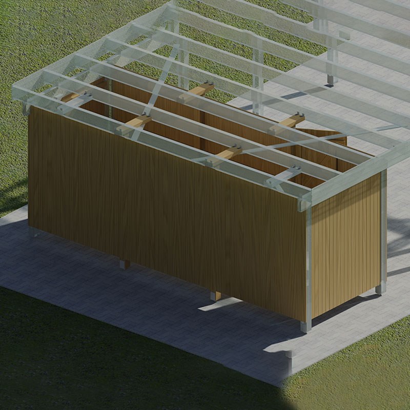 Förråd till Carport Karl 40,6 m2 Obehandlad