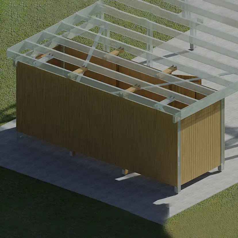 Förråd till Carport Karl 40,6 m2 Obehandlad