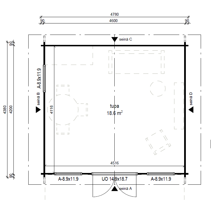 Friggebod LP Garden V-XL (20m2)