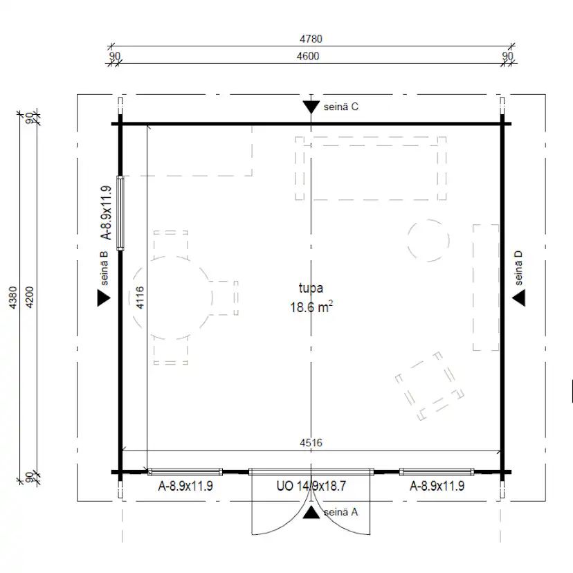 Friggebod LP Garden V-XL (20m2)