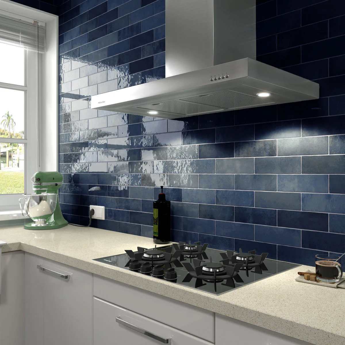 Kakel Tenfors Creativa Colonial Blue Blank 6,5x20