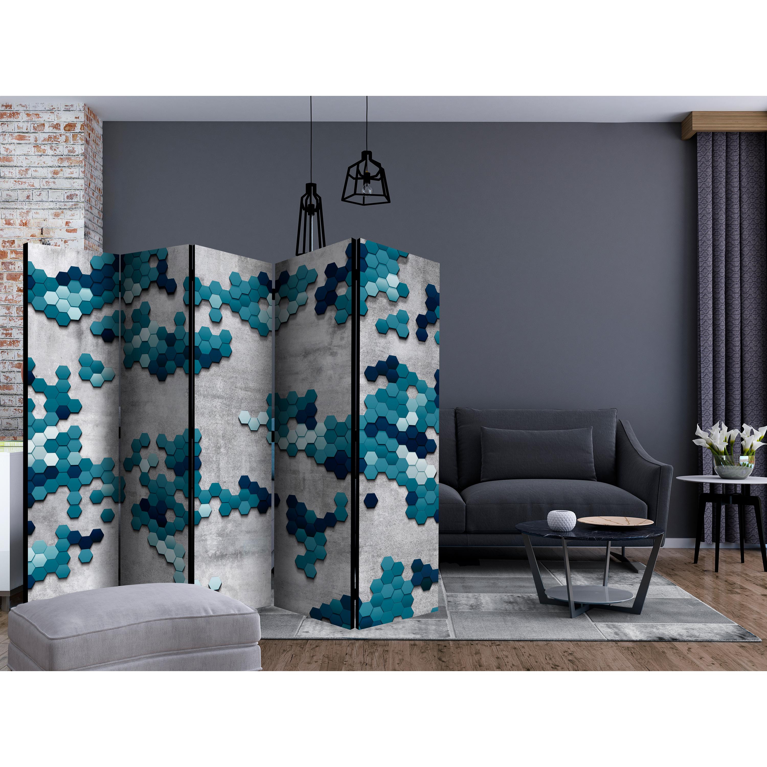 Rumsavdelare Skärmvägg Arkiio Sea Puzzle II 225x172 cm