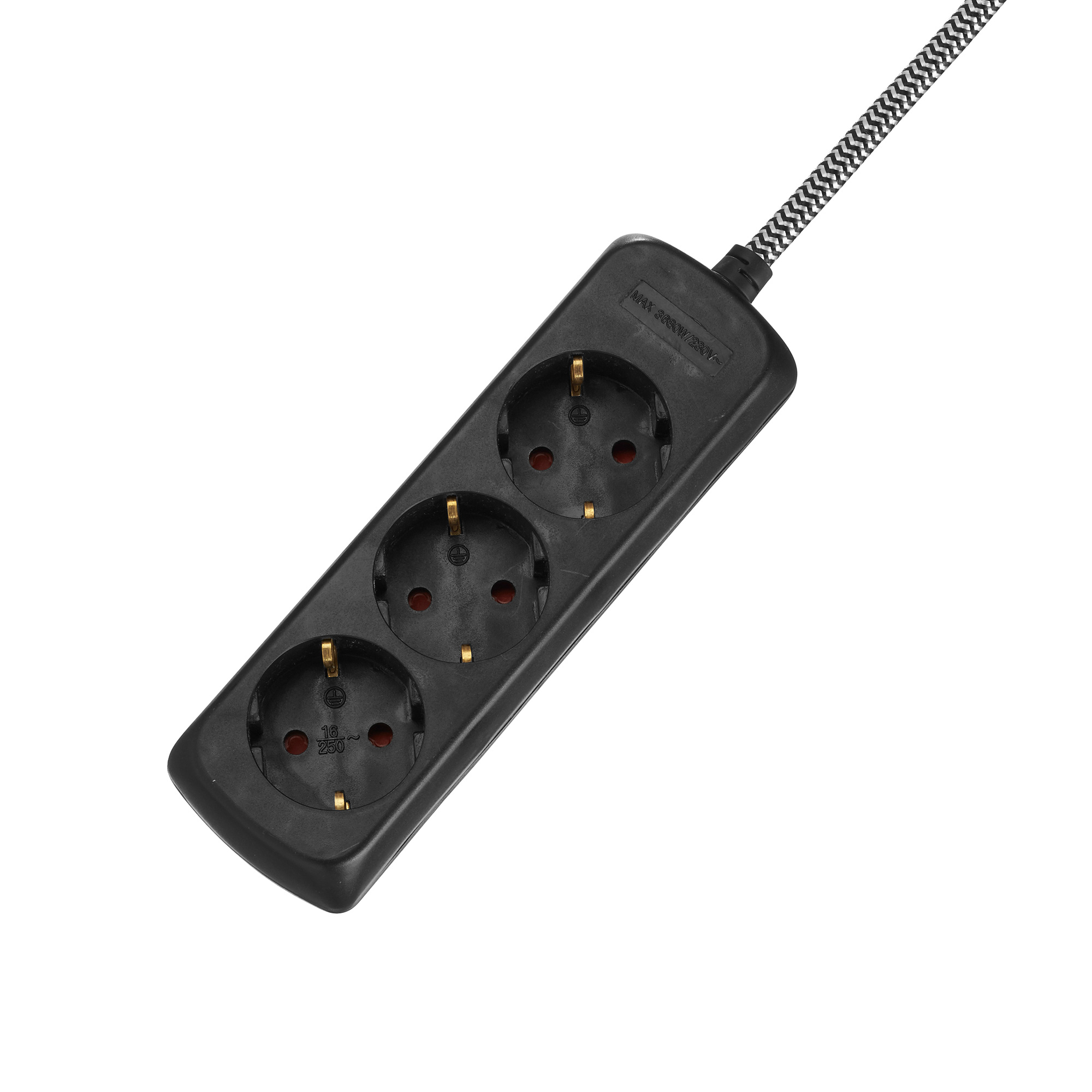 Grenuttag PR Home 3-Vägs Svartvit 2 m