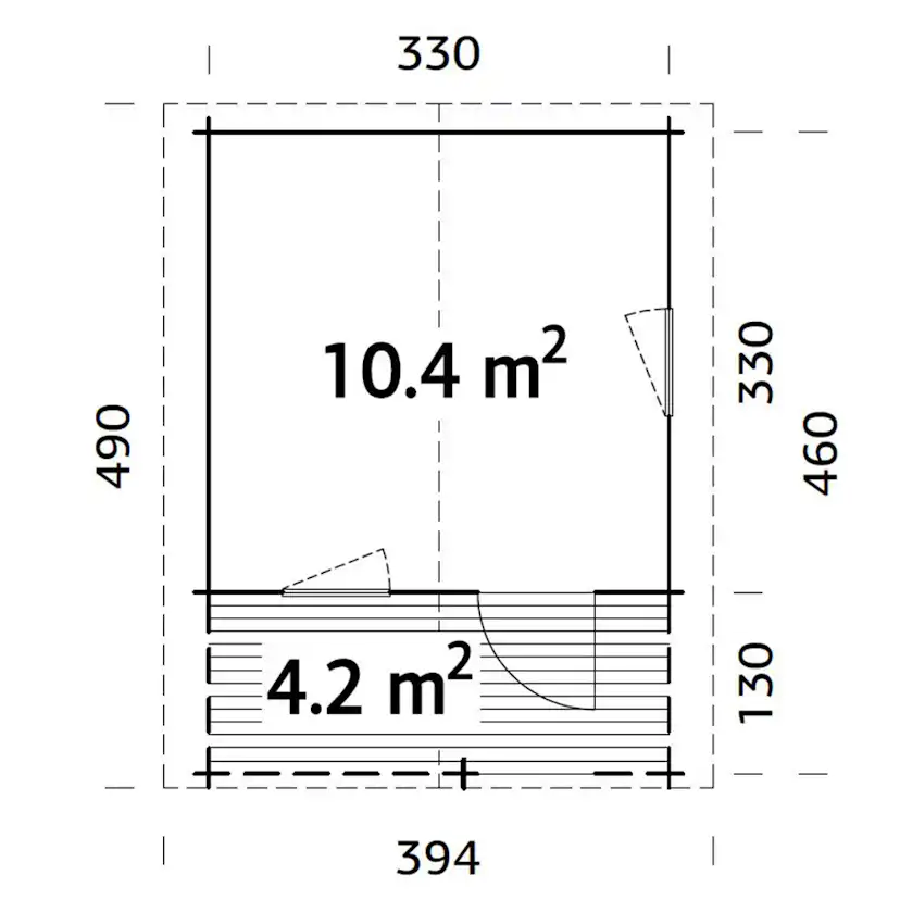 Stuga Palmako Emma 15,2 m2