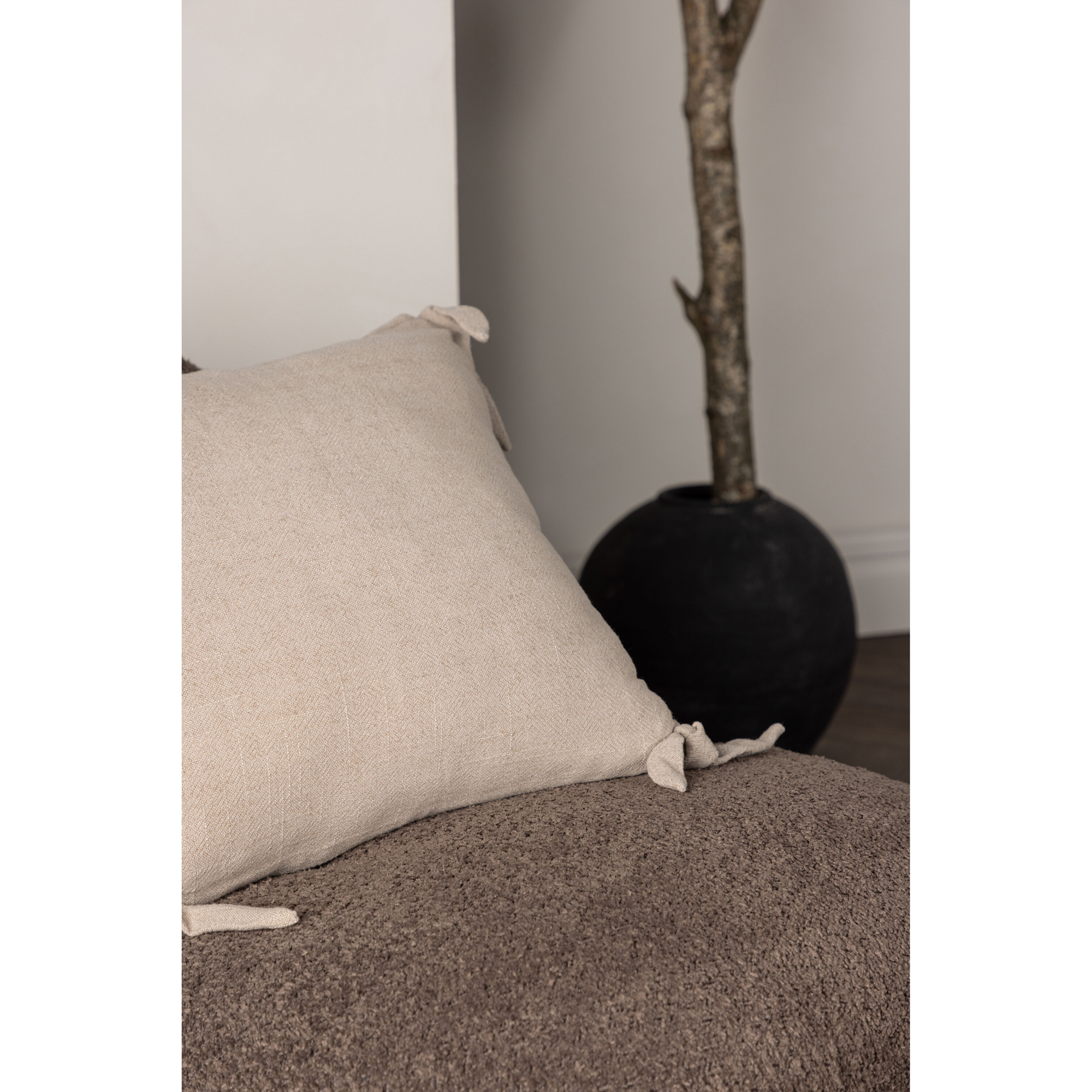 Nora Cushion Cover Linen Viscouse - Beige Beige