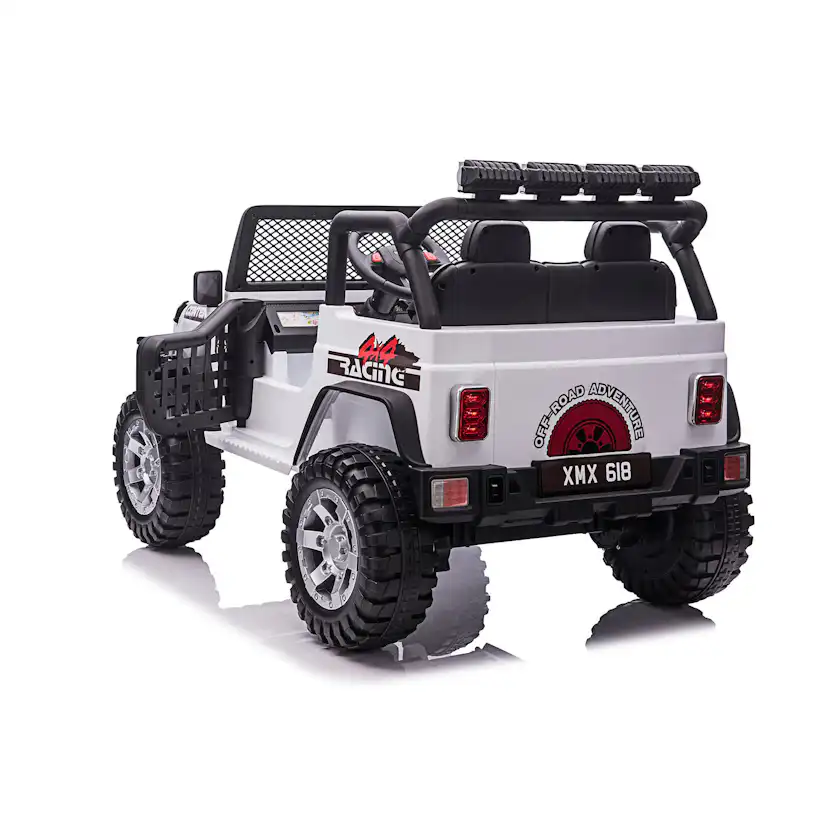 Elbil Nordic Play Offroader 12V7AH EVA hjul vit