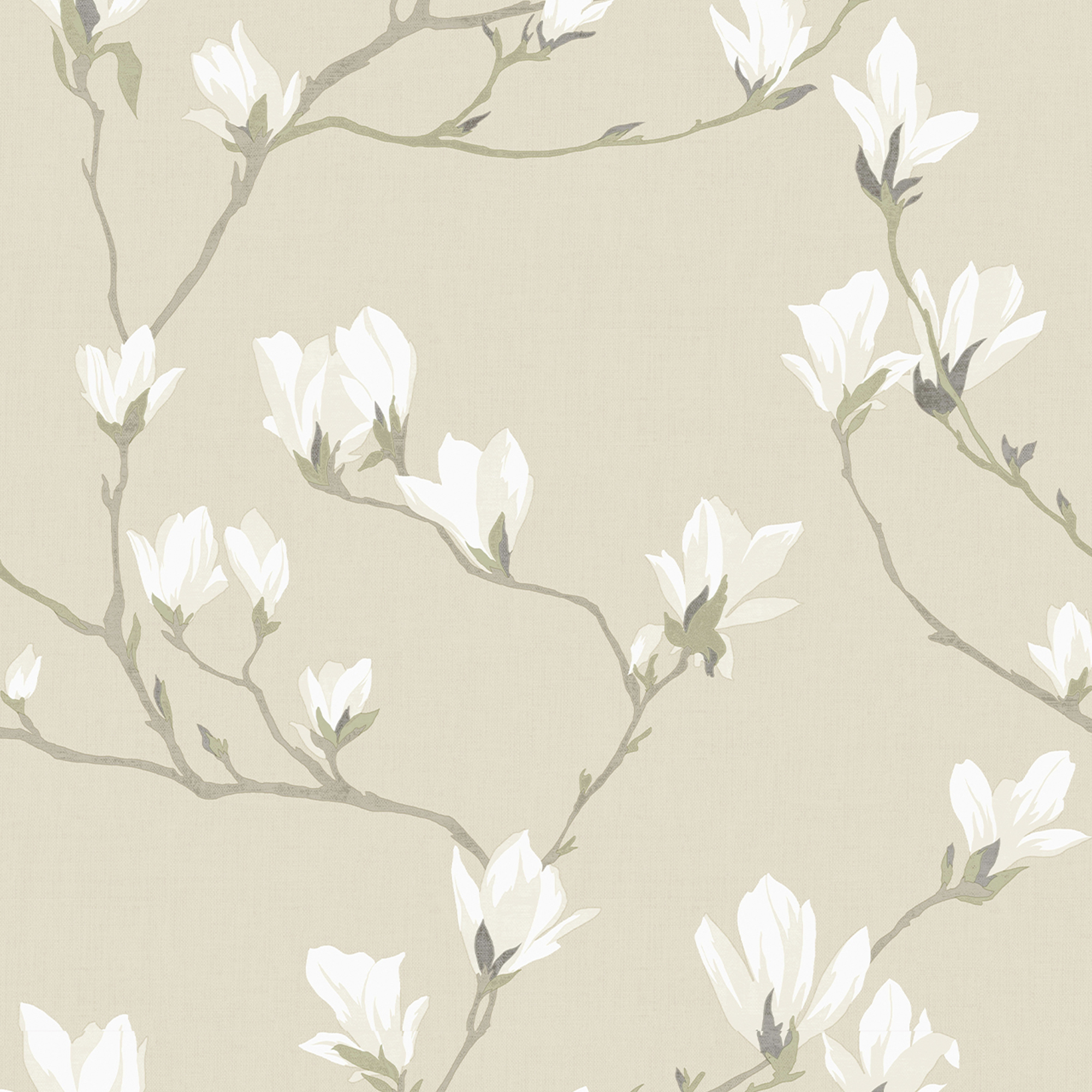 Tapet Laura Ashley Magnolia Grove Naturel 113353 EasyUp, Mönstrad Flerfärgad