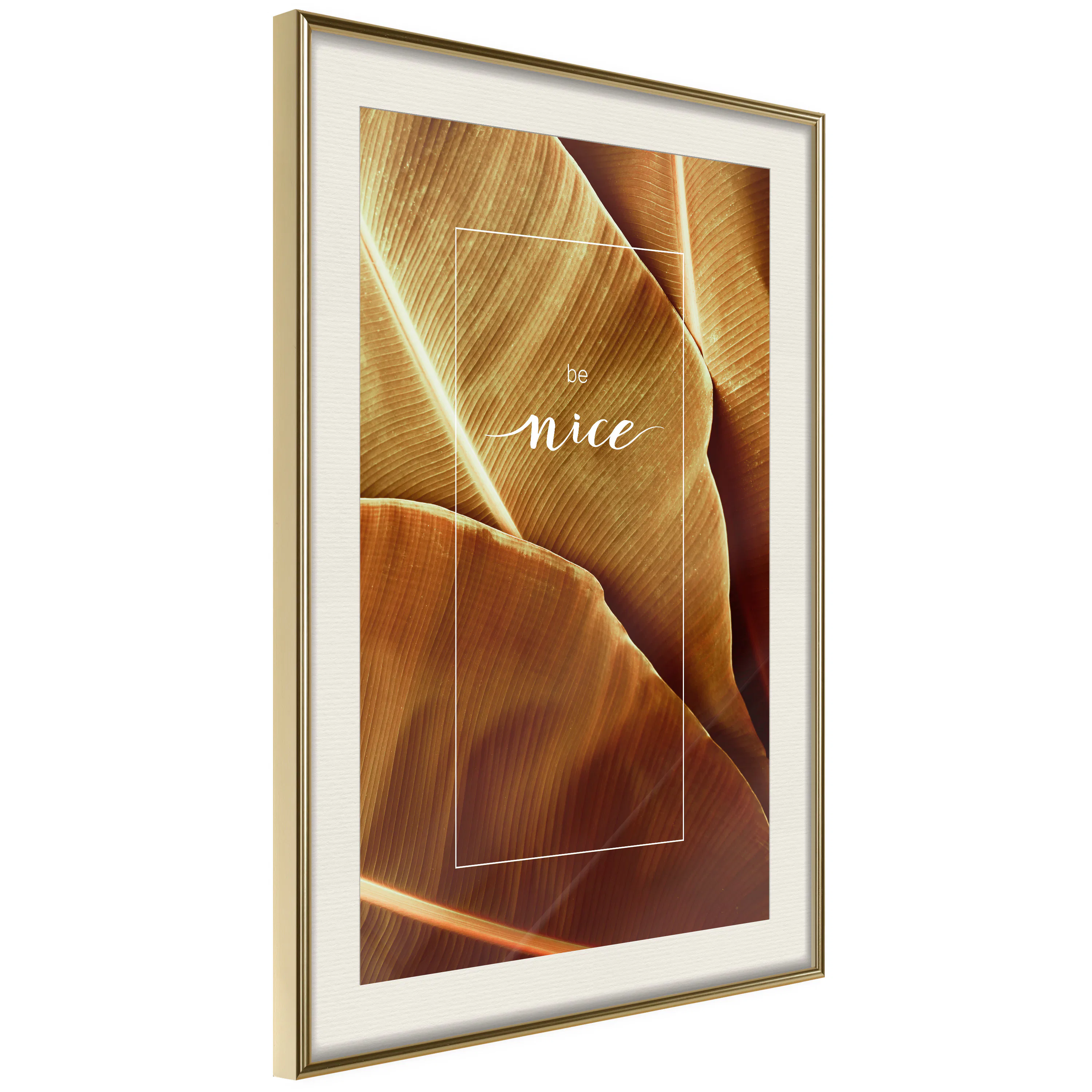 Poster Artgeist Affisch Brown Leaf
