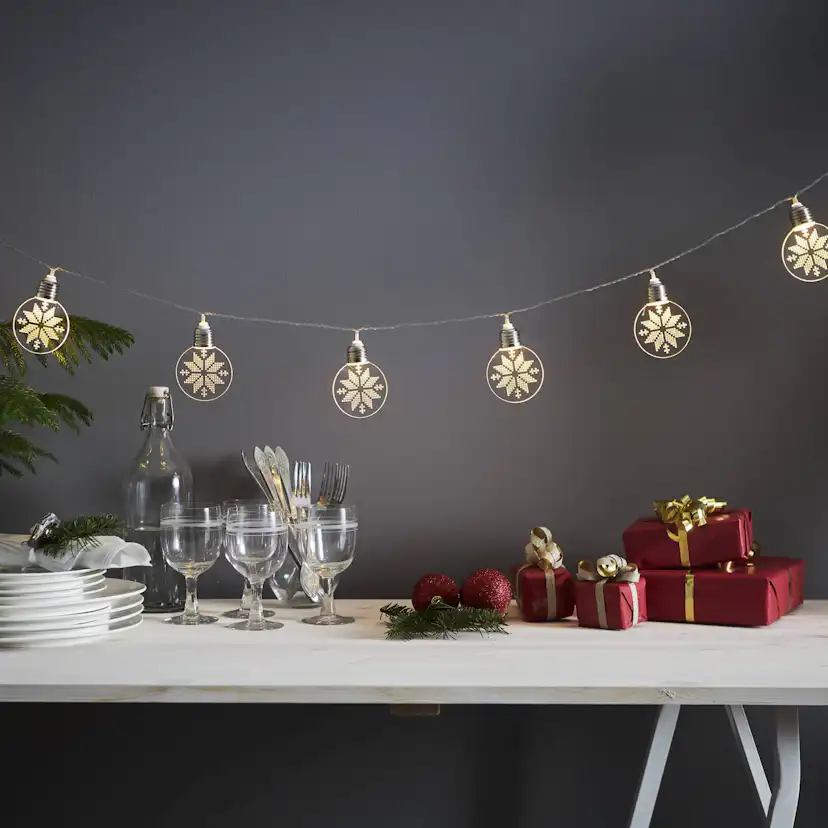 Ljusslinga Star Trading Ornament Batteridriven LED-slinga