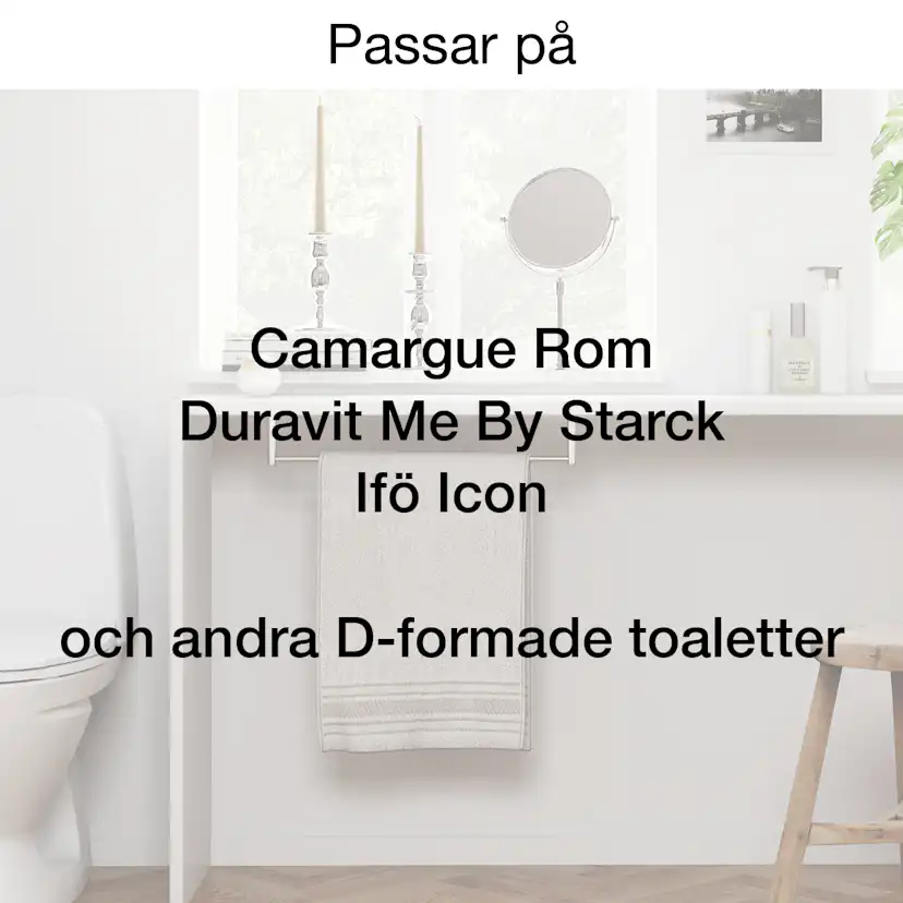 Toalettsits Pressalit D-Shape S1068 Hårdsits Vit
