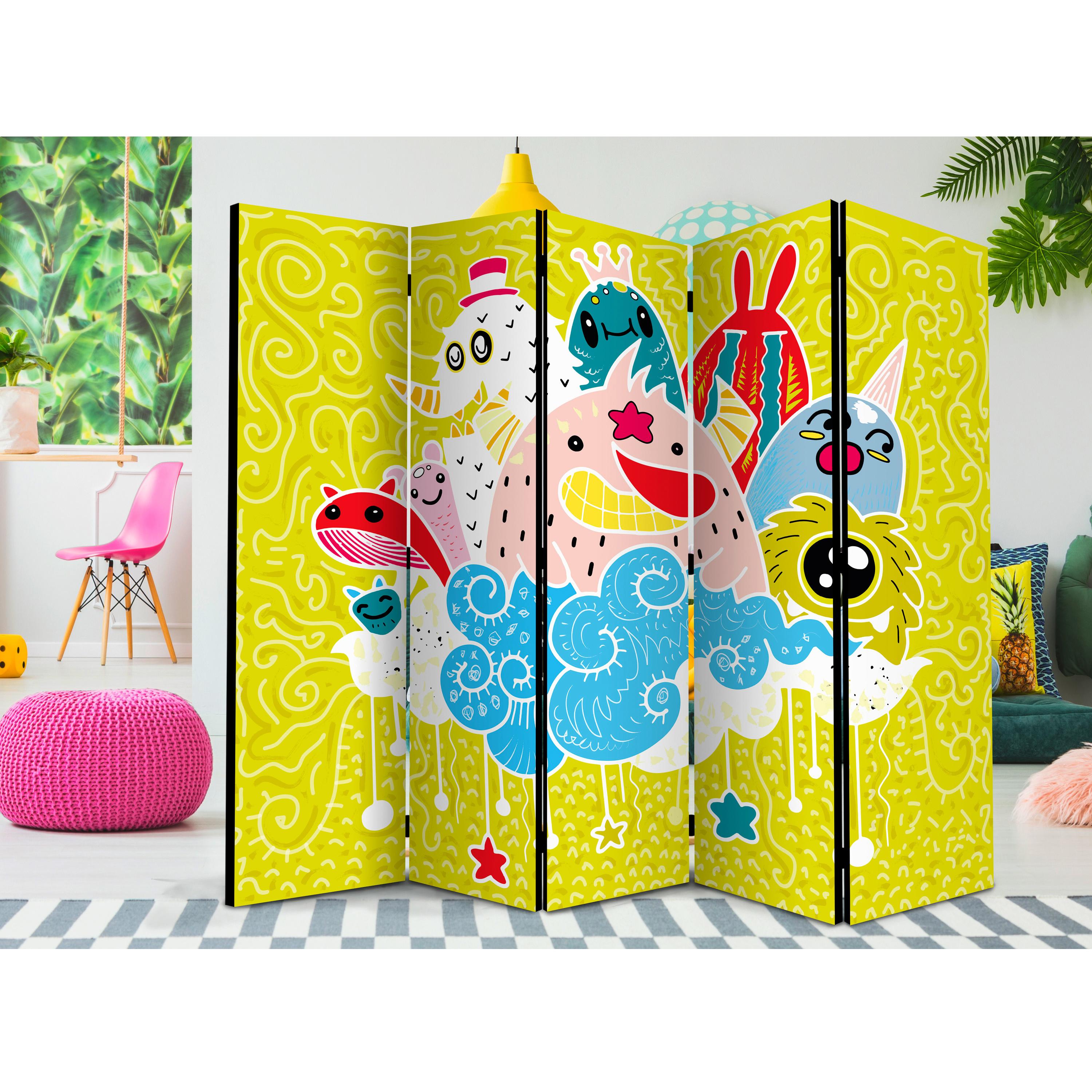 Rumsavdelare Skärmvägg Arkiio Happy Creatures II 225x172 cm