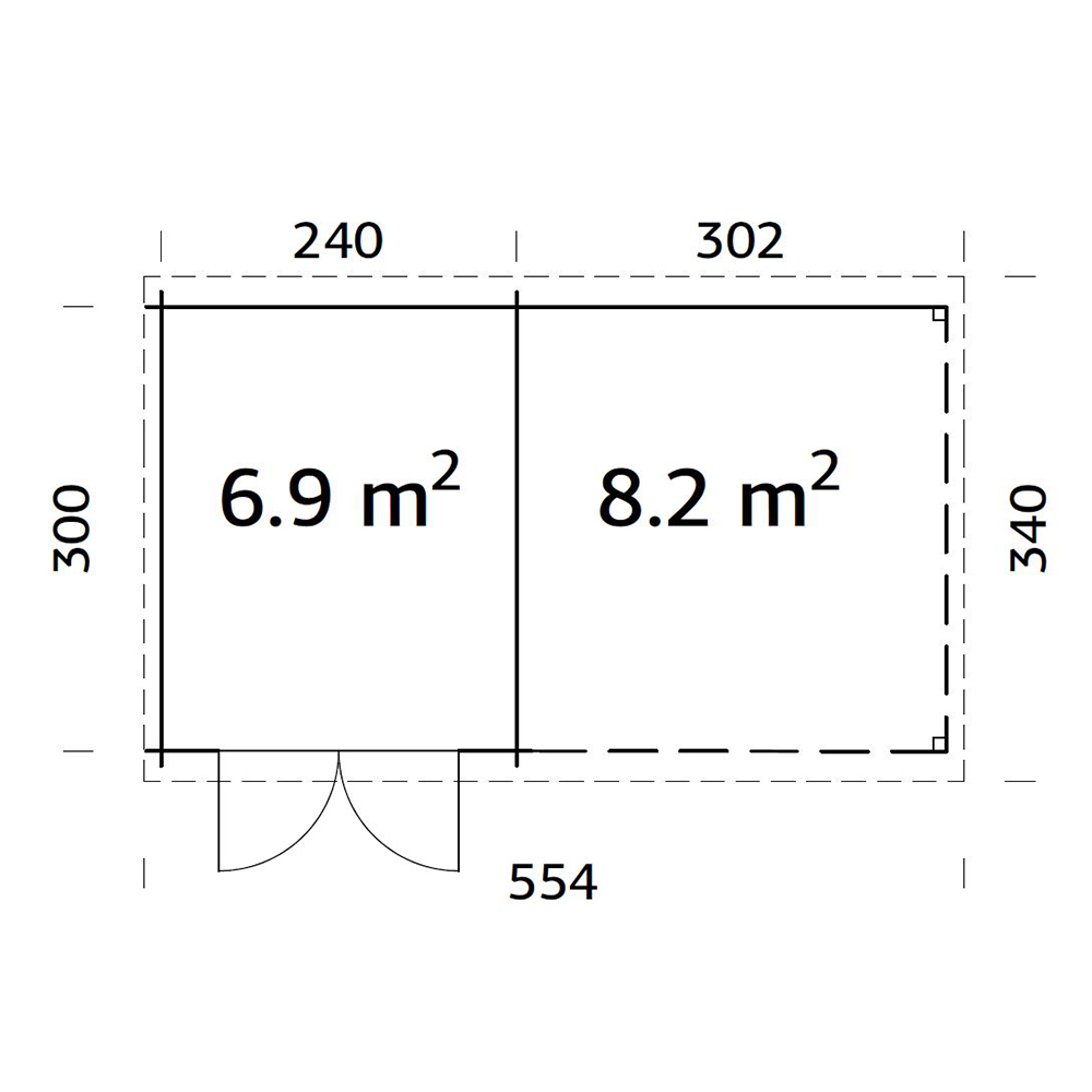 Stuga Palmako Ella 15,1 m2
