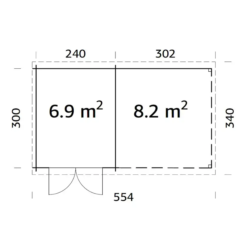 Stuga Palmako Ella 15,1 m2