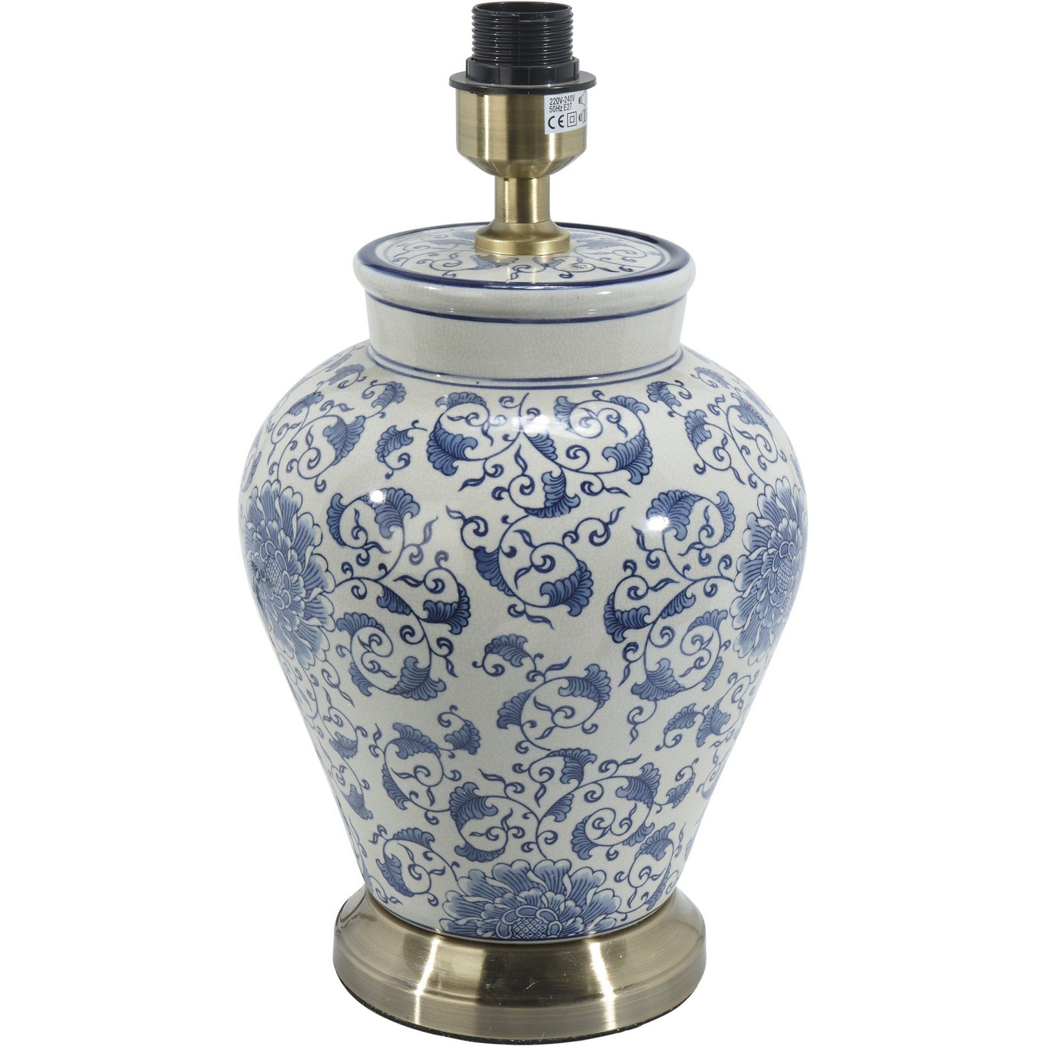 Lampfot PR Home Fang Hong Vit/Blå 38 cm