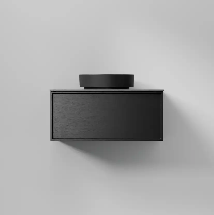 AIR Wood 80,Black Oak, Helfront med 2 lådor,796x350x450 Black Oak