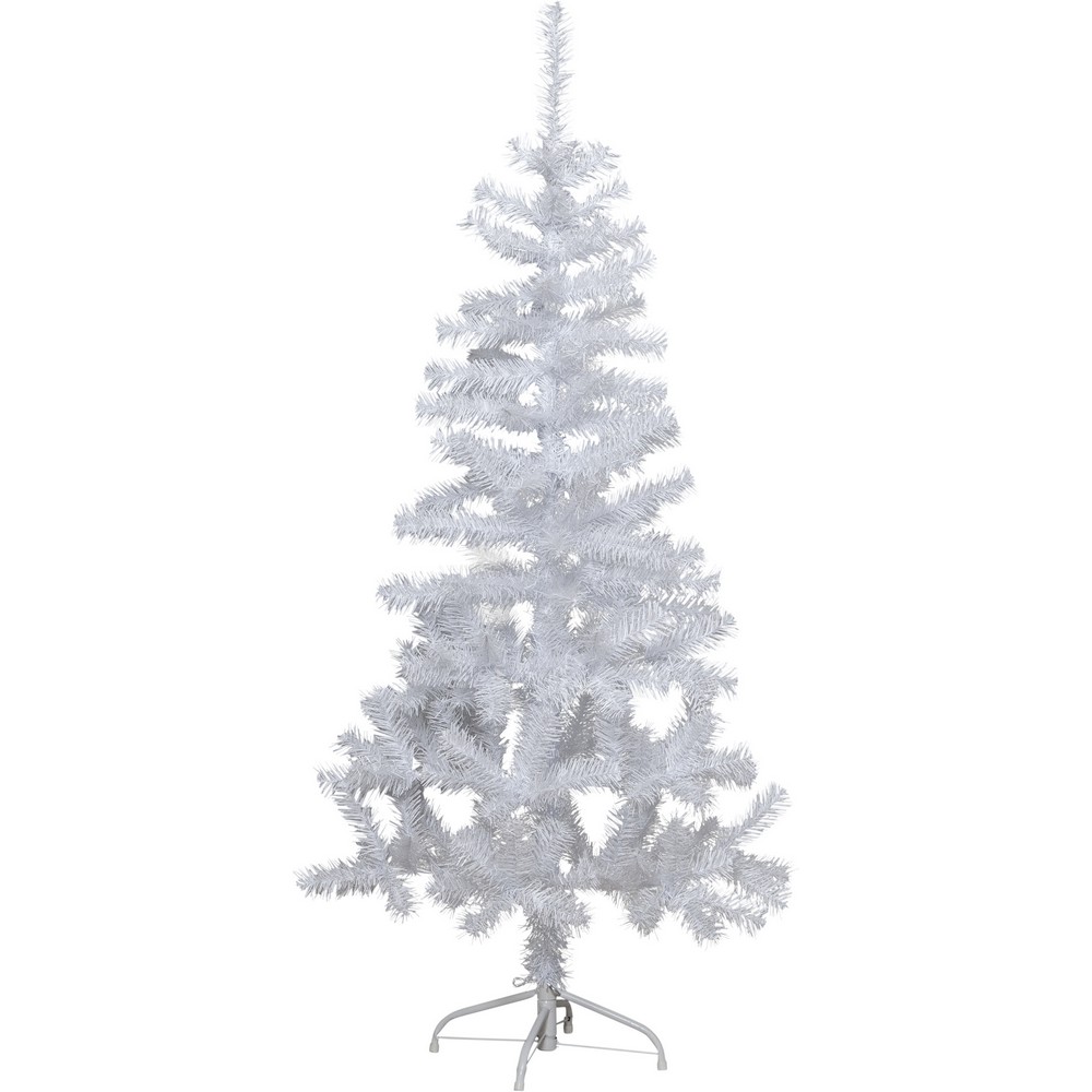 Julgran med LED Alvik 150cm vit Vit, Höjd: 1500 mm