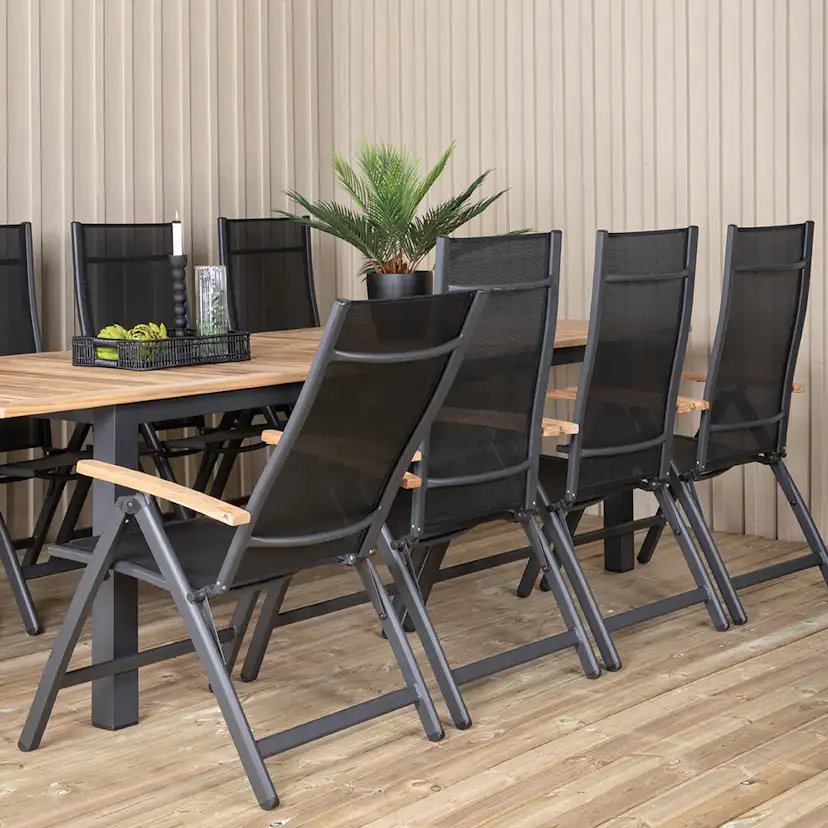 Matgrupp Venture Home Perla med 8 Perla Positionsstolar