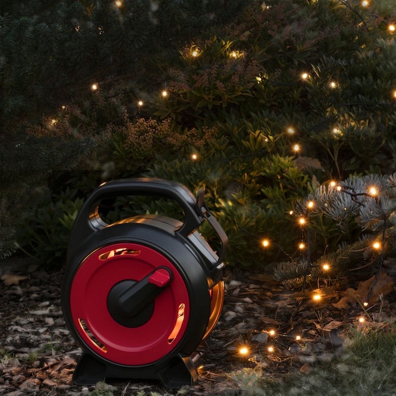 Sladdvinda Gnosjö Konstsmide Ljusslinga Svart/Röd 1000 LED