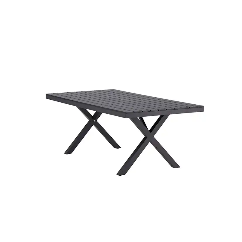 Garcia Diningtable Alumnium - Black / Rectangular 100*200* Svart